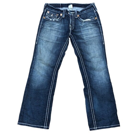 Vintage True Religion Jeans Size 32 RICKY BIG T Blue - Picture 5 of 5